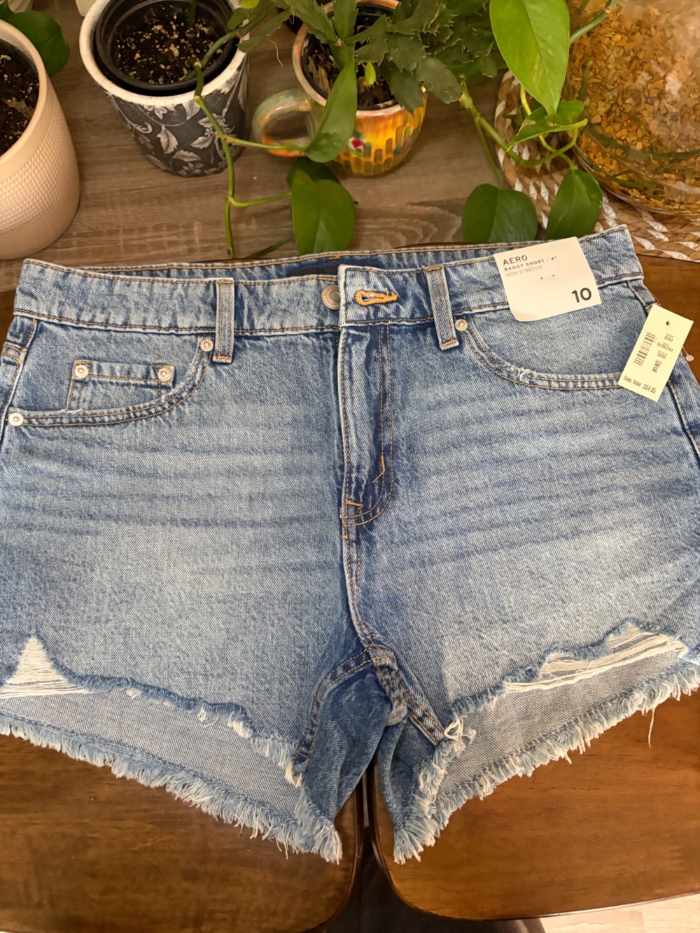 Aeropostale Light Blue Distressed Women’s Denim Shorts - Size 10